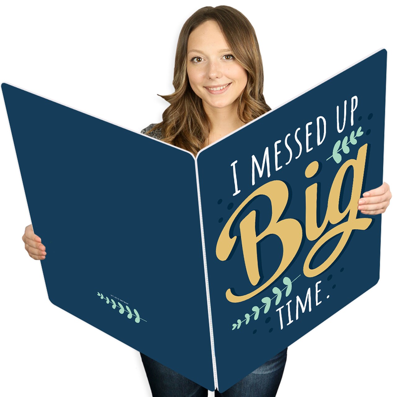 Big Dot of Happiness I Messed Up Big Time - I'm Sorry Apology Giant Greeting Card - Big Shaped Jumborific Card - 16.5 x 22 inches